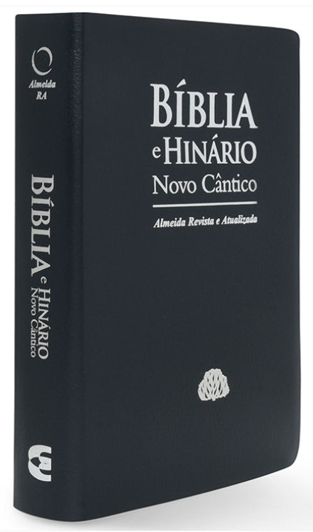 Bíblia e Hinário Letra Gigante - capa luxo azul