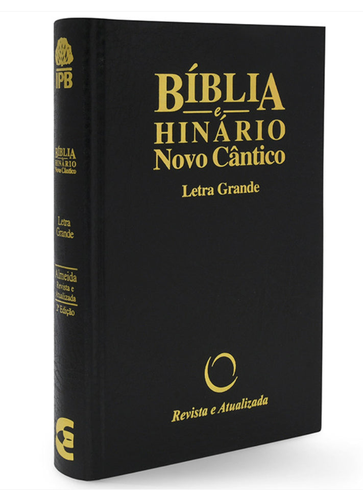 Bíblia e Hinário (letra grande) - Capa dura preta