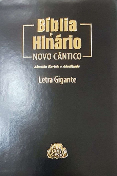 Bíblia e Hinário Letra Gigante - capa macia preta