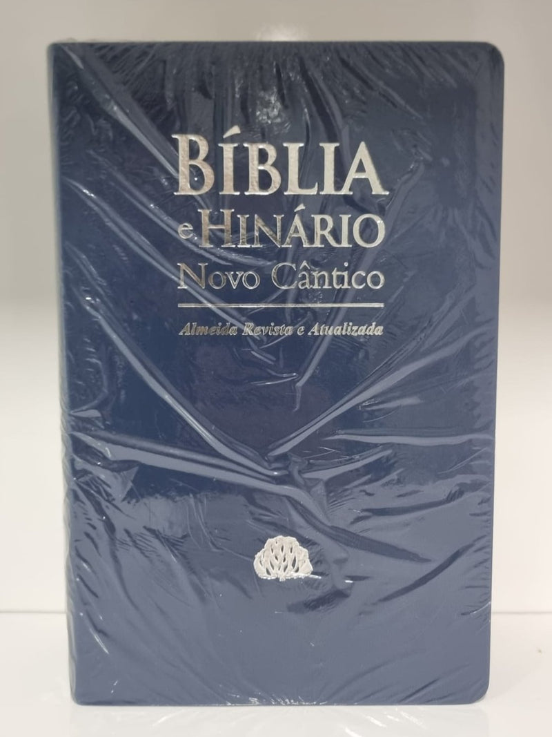 Bíblia e Hinário RA Letra Gigante - Capa macia azul